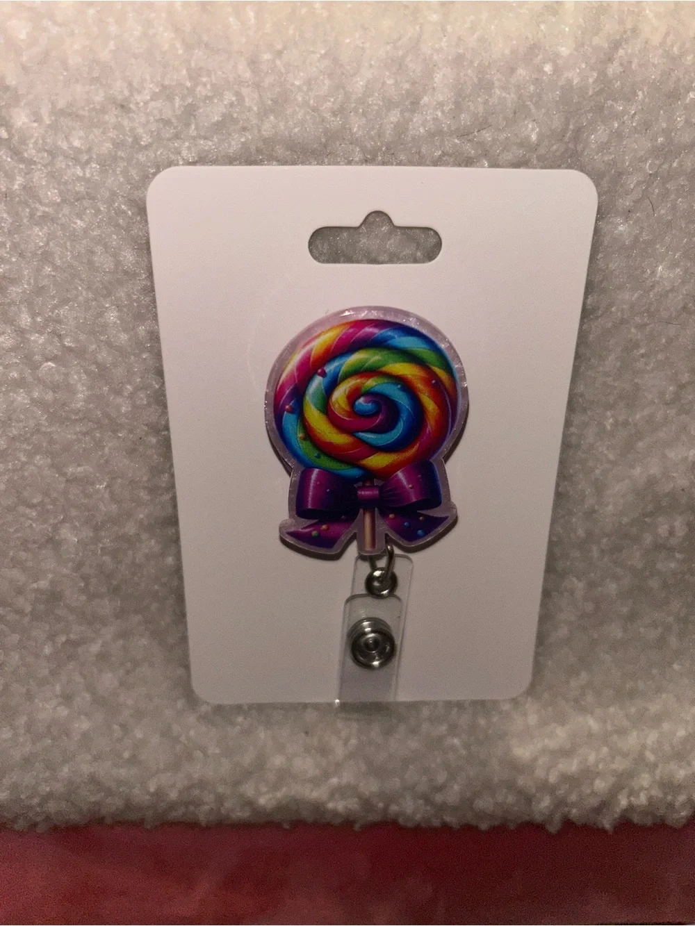 Rainbow Lollipop Badge Reel - Multicolor